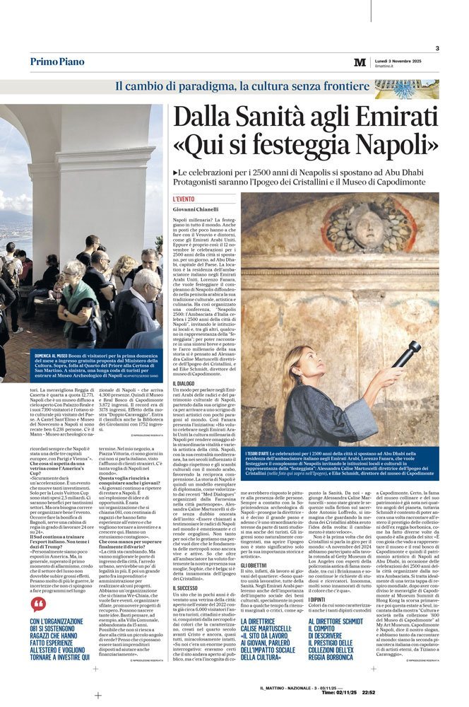 il mattino 3 novembre 2025